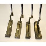 4x various Karsten Ping bronze putters to include Ping A-Blade, Ping Anser 3, Ping My Day, and