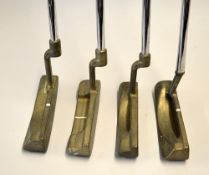 4x various Karsten Ping bronze putters to include Ping A-Blade, Ping Anser 3, Ping My Day, and