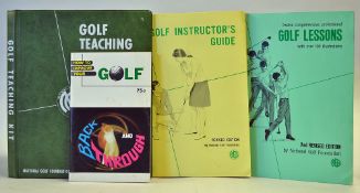 National Golf Foundation (USA) - "Golf Teaching Kit" comprising 3x various instuctors guides, Golf