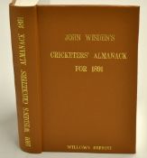 1891 Wisden Cricketers' Almanack - Willows soft back reprint publ'd 1991 in brown gilt cloth