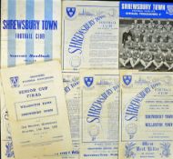 Shropshire Senior Cup Finals (and Semi-Finals) Football programmes: Shrewsbury Town v Wellington