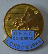 1966 UEFA Congress Participation football pin badge a scarce enamel congress pin badge issued to