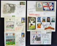 Assorted Selection of Signed Football First Day Covers to include Gary Linekar, Peterborough