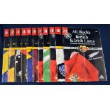 2005 British Lions Tour to New Zealand Official Set of Rugby Programmes - to include all 11 x