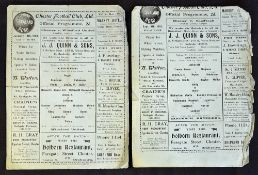 Scarce Pre-league Football programmes to consist of Chester v Sandbach Ramblers 1922/1923 and