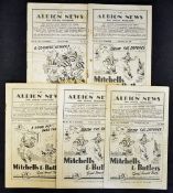 West Bromwich Albion home Football programmes 1949/50 to include Blackpool, Aston Villa,