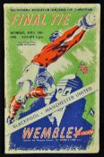 1948 FA Cup Final Blackpool v Manchester United football programme date 24th April at Wembley, marks