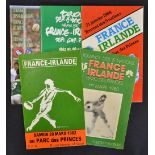 5x France v Ireland rugby programmes a complete run (H) from the 1980s to include '80, '82, '84, '86