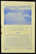 1950/1951 Shrewsbury Town v Tranmere Rovers Football programme 21 October (slight crease, rusty