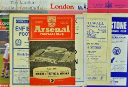 London Senior Cup Final Football programme selection to include 1956 Briggs Sports v Wembley, 1959