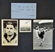Collection of 3x Johnny Hancock memorabilia including a letter sent from Wolves requesting a