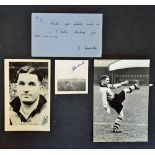 Collection of 3x Johnny Hancock memorabilia including a letter sent from Wolves requesting a