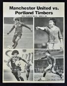 1980 Tour of America: Portland Timbers v Manchester United Football programme date 6 May 1980