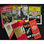 Collection of New Zealand rugby test match programmes (H) from late 1960's onwards to incl vs