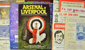 1961 Onwards FA Cup Semi Final Football programme selection including 1961 Leicester City v