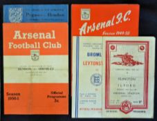 Assorted Selection of 1950s Football Programmes all played at Arsenal various Cup games consisting