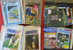 Assorted Shrewsbury Town Football programmes including 1959 v Reading, 1965 Arthur Rowley