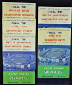 1957-60 FA Cup Final football programme selection including 1957 Aston Villa v Manchester United,