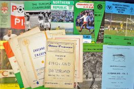 Selection of International Football programmes including 1946 England v Switzerland, 1947 England