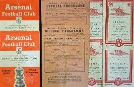 1940s Arsenal Football Programmes to include 1944/45 v Tottenham Hotspur, Watford, 1948 v