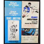 Completer run of France v England rugby programmes (H) from the 1980s - all appear unused hence