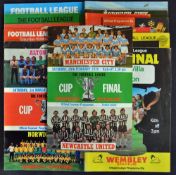 Selection of Football League Cup Final football programmes to include 1968 Arsenal v Leeds United,