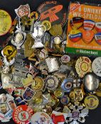 Mixed selection of Football badges pin badges and other types covering a mixture of teams