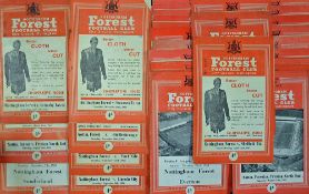 1956-59 Nottingham Forest football programmes home and league, to include 1956 v Swansea Town, v