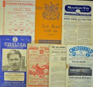 Selection of 1950s onwards Football programmes to include 1945/46 Southampton v Millwall (