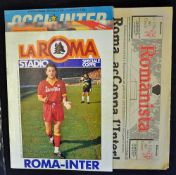 1991 UEFA Cup Final Inter Milan v Roma Football programmes to include both legs consisting of '