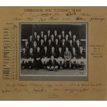 Rare 1937 South Africa Springbok Tour to New Zealand signed team photograph - team photograph on the