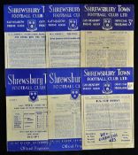 1950s Shrewsbury Town Football programme selection including v Newport County 1952/53, 1954/55,