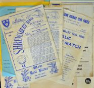 1960s Shrewsbury Town Football programme selections to include 1966 Public Practice match v Wrexham,