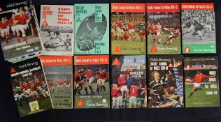 19x Welsh Rugby Annual Handbooks from 1969/70 onwards - collection of Welsh Brewers Rugby Annuals