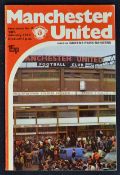 1978/1979 Manchester United v Queens Park Rangers Football programme 13 January 1979 (Postponed).