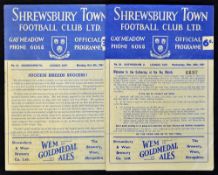 1960/1961 Shrewsbury Town v Rotherham United Football programme 29 March 1961 (Football League