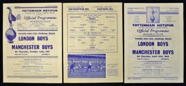 1956 White v Blues Public Trial Football match programme at Tottenham Hotspur date 11th Aug, t/w