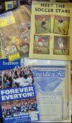 Box of 1960s onwards Everton football programmes including cup finals, books, newspaper cuttings