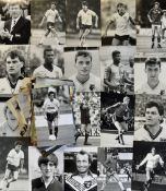 Collection of Press Agency Football Photographs black & white, postcard size, football player