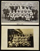 Rugby League: 1909/1910 Hull RFC rugby team photograph postcard plus Hull "A" team photograph