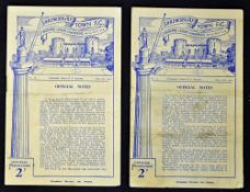 1948 Shrewsbury Town v Bradford P.A football programme date 25 Sep t/w 1949 Shrewsbury Town v Boston