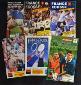 5x France v Scotland rugby programmes a complete run (H) from the 1990's to incl '91, '93, '95, '