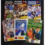 5x France v Scotland rugby programmes a complete run (H) from the 1990's to incl '91, '93, '95, '