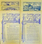 1946/47 Shrewsbury Town Home Football programmes to include v Bala Town, Newport County Welsh Cup