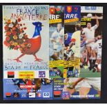 Collection of France v England rugby programmes (H) from the 1990/00's to include '90, '92 (