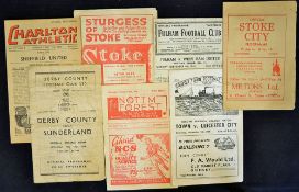 Selection of 1940s Football programmes to include 1946 Fulham v West Ham United League Div II 9th
