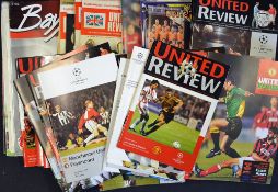 Manchester United European Cup selection of football programmes from 1960's onwards, mainly