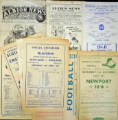 Selection to include Football programmes 1943/44 West Bromwich Albion v Nottingham Forest (4 March