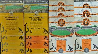 1956/57 Wolverhampton Wanderers Football programme selection includes home matches, 1955/56 v Moscow