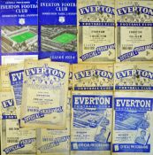 Collection of Everton Home Football programmes to include 1947/1948 v Bolton Wanderers, Blackburn